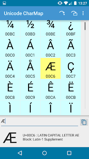 Unicode CharMap – Full Screen 3