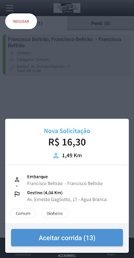 Android application Chofer46 - Motorista screenshort