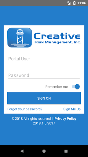 Android application Creative Risk Mgmt Online screenshort