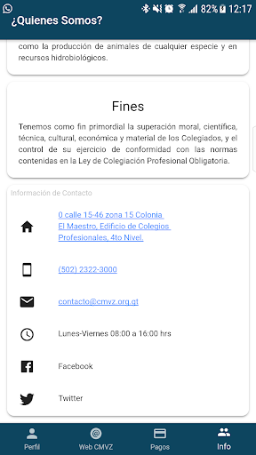 Android application CMVZapp - Pagos screenshort