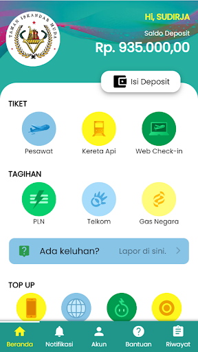 Android application Taman Iskandar Muda (TIM) screenshort