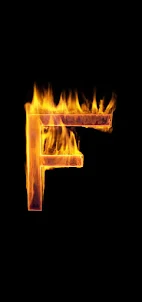 Fire Letter F Live Wallpaper