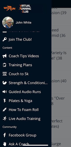 Android application Virtual Running Club - We Run screenshort