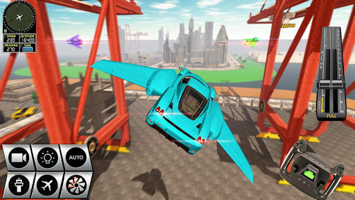 Futuristic Flying Car Racer
