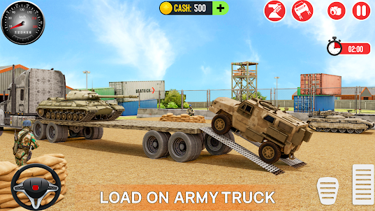 Army Machine Transporter Truck