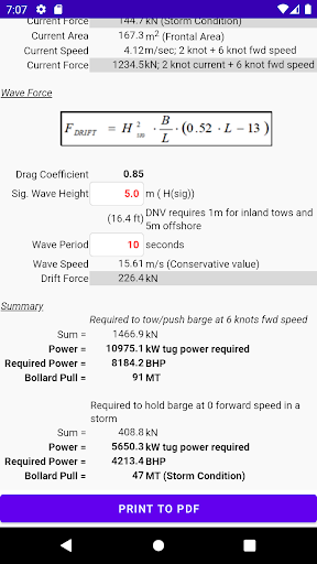 Android application Tug Horsepower screenshort