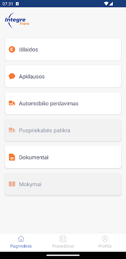 Android application IntegreTrans Driver screenshort