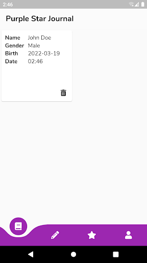 Android application PurpleStar Journal screenshort