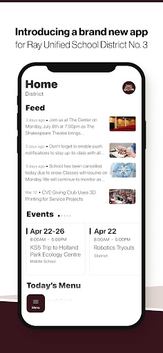 Android application Ray Unified School District #3 screenshort