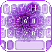Purple Floral Keyboard Theme