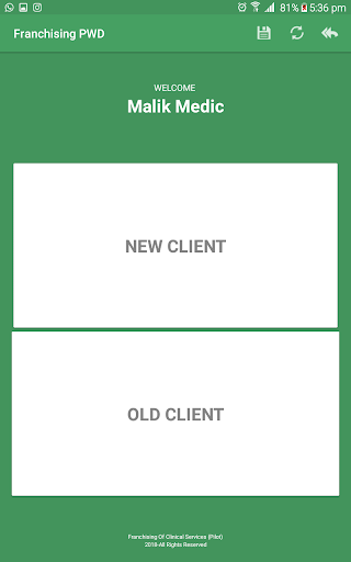 Franchising Application PWD Screen 2