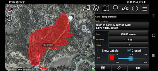 ATAK Plugin: Fire Area Survey