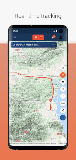 Android application Capturs : live GPS tracker screenshort