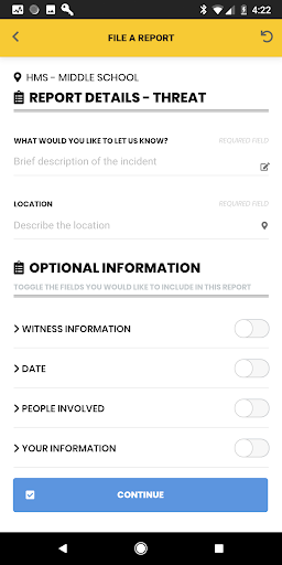 Android application Report It, Don't Ignore It! screenshort
