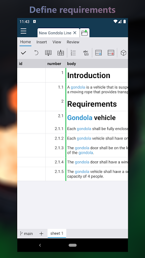 Android application V-Raptor - Systems engineering screenshort