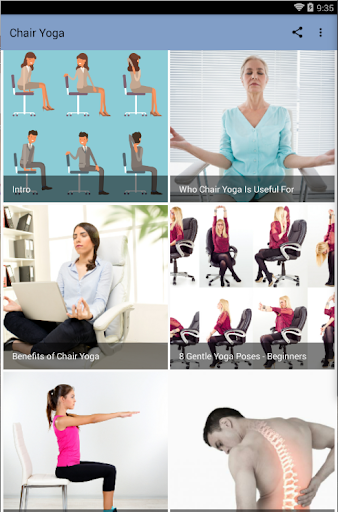 Android application CHAIR YOGA screenshort