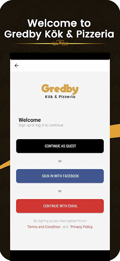 Android application Gredby Kök & Pizzeria screenshort