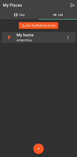 Android application My Places screenshort