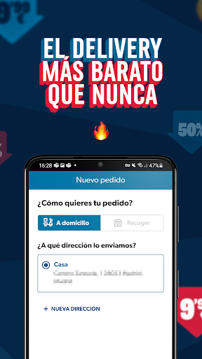 Domino’s Pizza España. Screen 2
