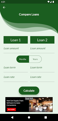 Banking Calculator Screen 3