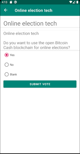 Android application VotePeer screenshort
