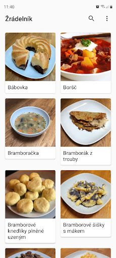Android application Žrádelník screenshort