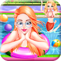 Fun Pool Party - Sun & Tanning in Swimming Pool