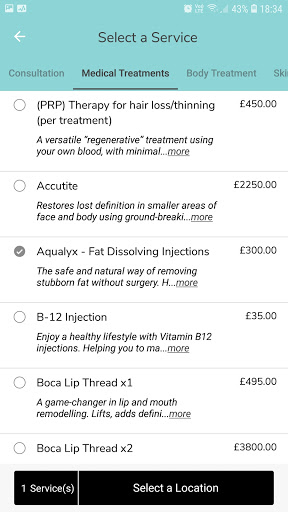 Vie Aesthetics Guest App Screen 2