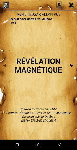 Android application Révélation Magnétique screenshort