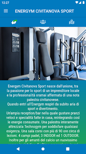 Android application EnerGym Civitanova Sport screenshort