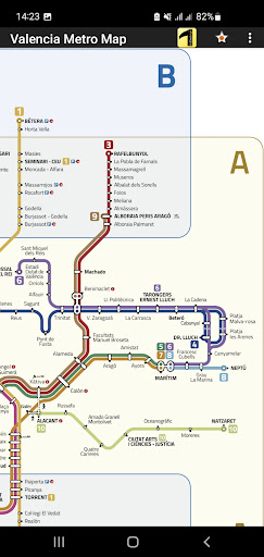Valencia Metro Map Screen 2