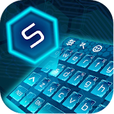 circuit blue keyboard technology icon