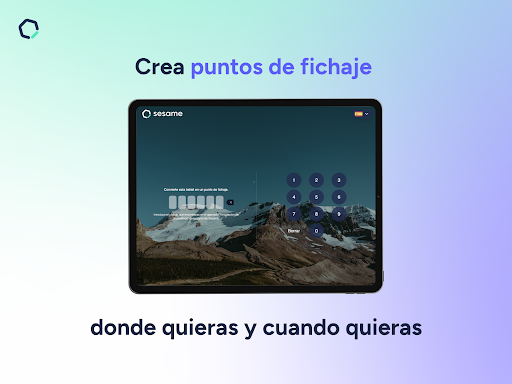 Android application Sesame Wall - Punto de fichaje screenshort