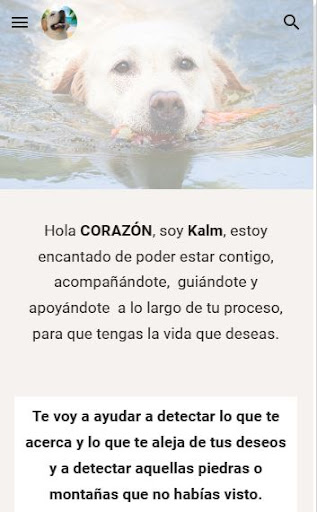 Android application Coach Kalm Español screenshort