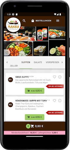 Manna Sushi & Asia Fusion Screen 2