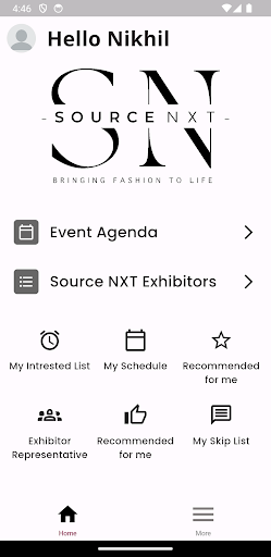 Android application Source NXT screenshort