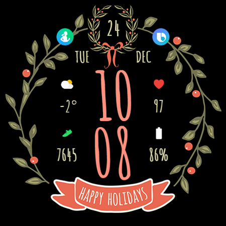 TVV Happy Holidays Watch Face