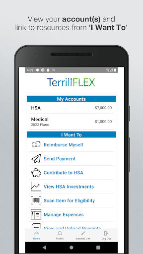 Android application TerrillFLEX screenshort