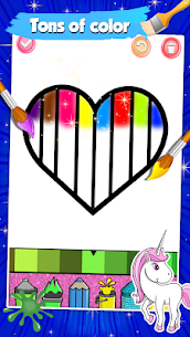 Glitter Heart Love Coloring Book for Girls 2