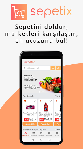 Android application Sepetix - Fiyat Karşılaştırma screenshort