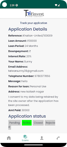 TriFinvest - A Loan Company
