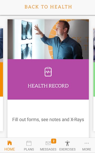 Android application Back to Health screenshort