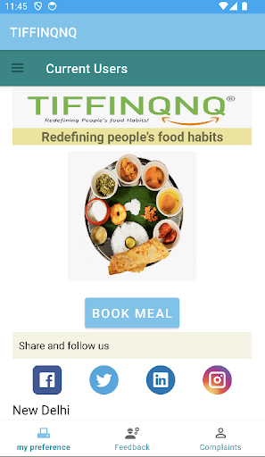 Android application tiffinqnq screenshort