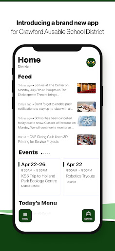 Android application Crawford AuSable Schools screenshort