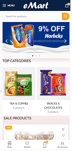 Android application eMart Grocery Shopping App screenshort