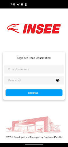 Android application Insee Vehicle Inspection VCAS screenshort