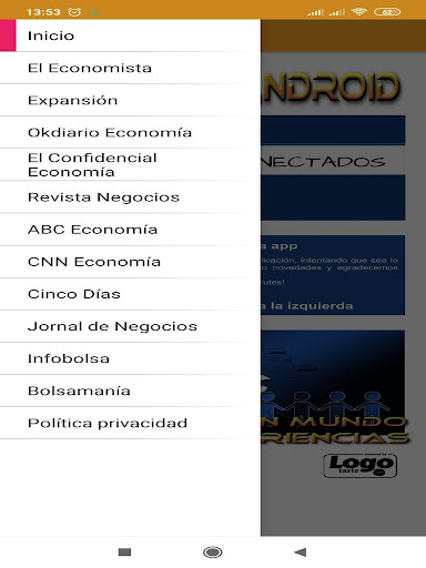 Android application Economía+ al día screenshort