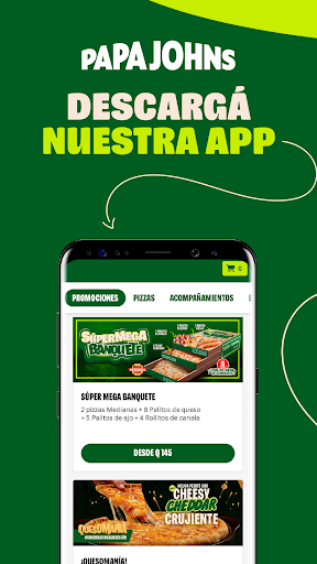 Android application Papa John's Pizza Guatemala screenshort