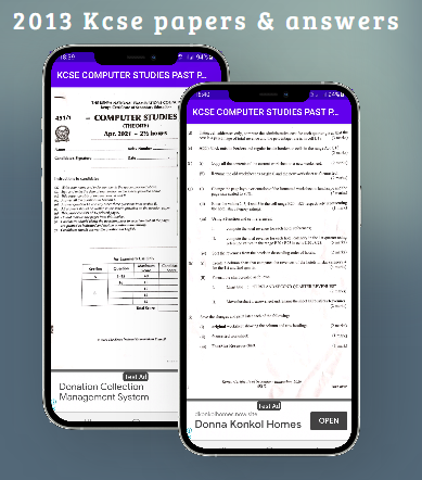 Kcse 2013: past papers. Screen 3