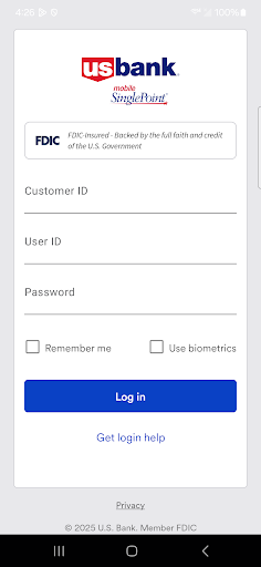 Screenshot of Mobile SinglePoint